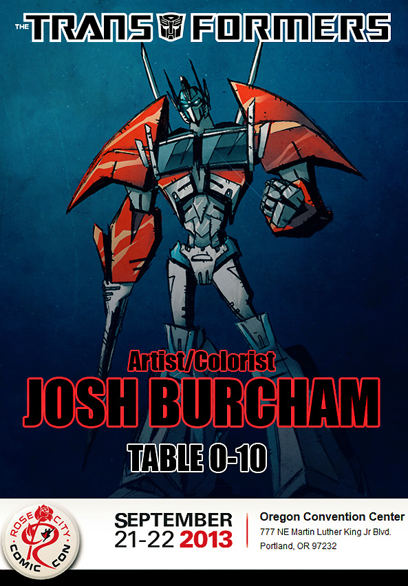 Transformers News: Josh Burcham Attending Rose City Comic Con, Portland, This Weekend
