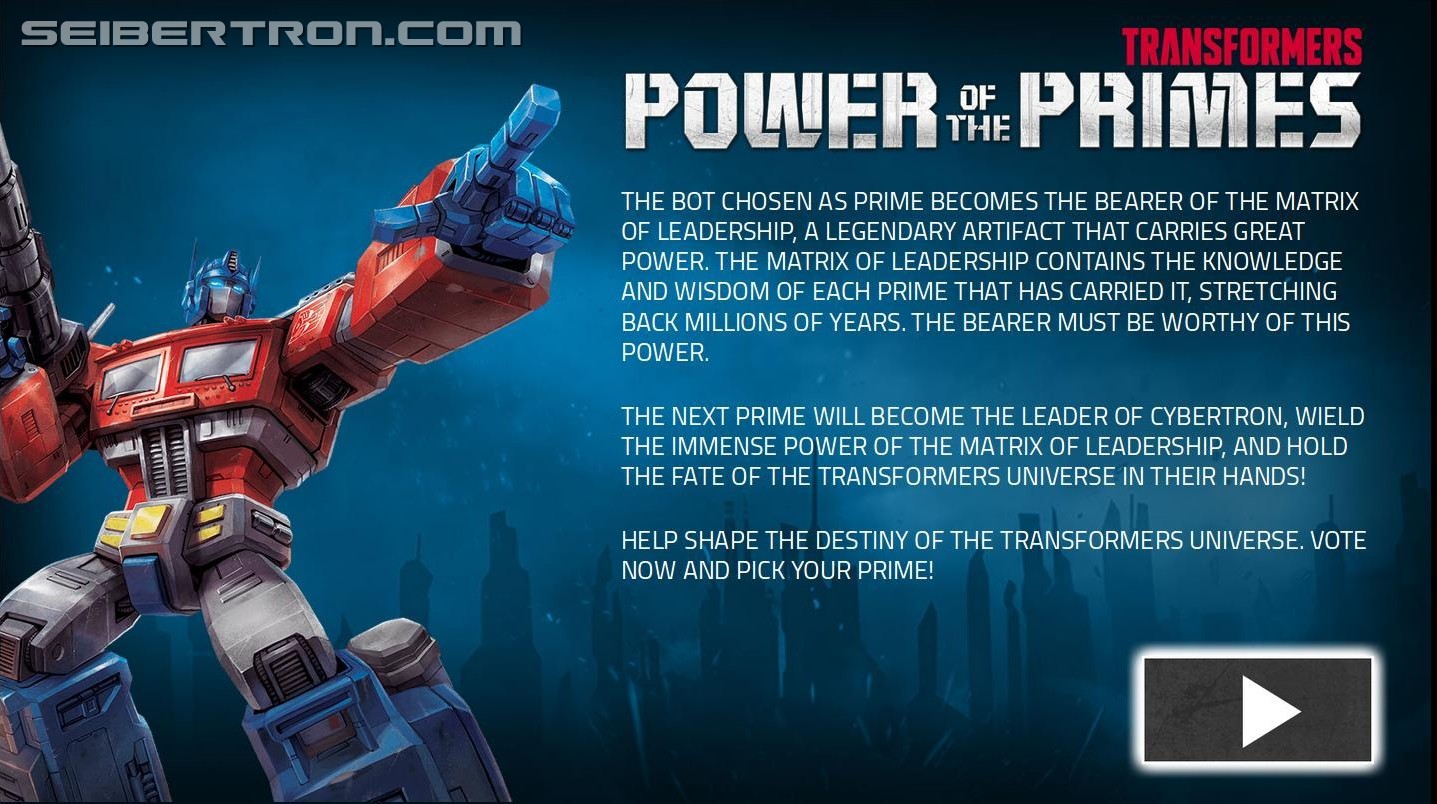 Transformers News: Hasbro Transformers 'Power of the Primes' Website Online, Opens January 23rd