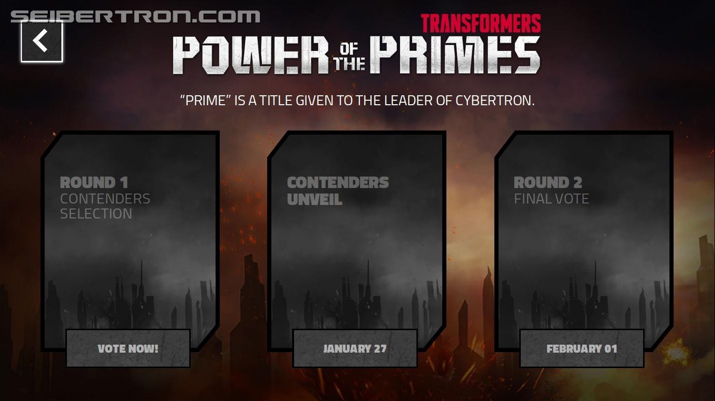 Transformers News: Hasbro Transformers 'Power of the Primes' Website Online, Opens January 23rd