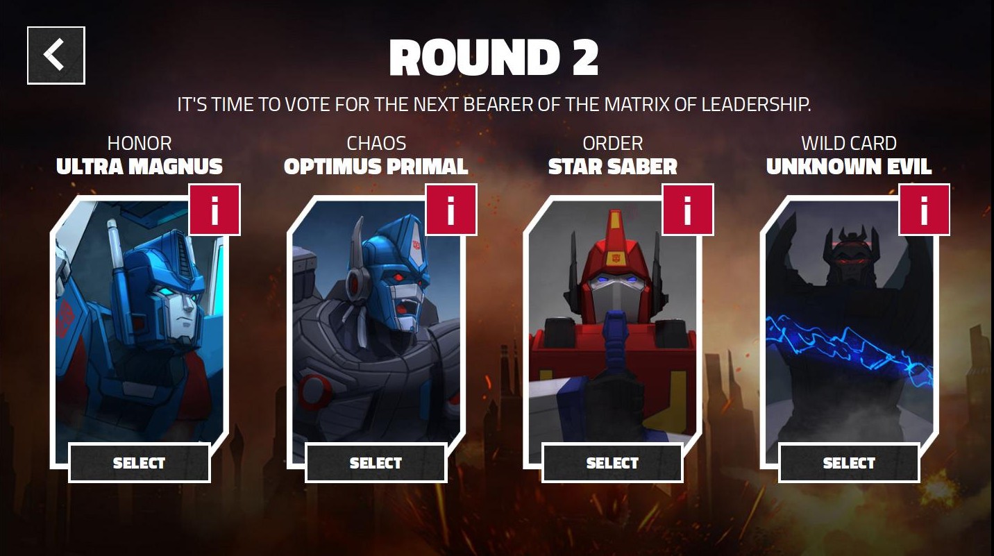 Transformers News: 'Power of the Primes' Fan Vote Final Round Open