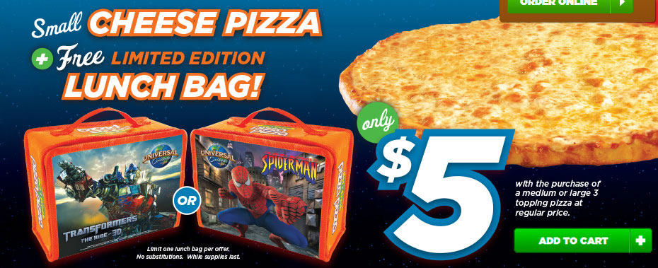 Transformers News: "Pizza Pizza" Offering Transformers-themed Lunchboxes and a Trip to Universal Orlando