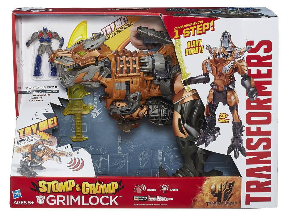 Transformers News: Stomp & Chomp Grimlock Official In Package Images