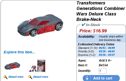 Transformers News: New Combiner Wars figures available on HTS: Quickslinger Brakeneck and more