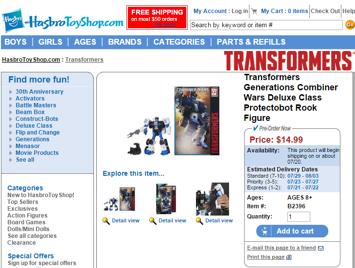Transformers News: Rook Now Available For Preorder On HTS