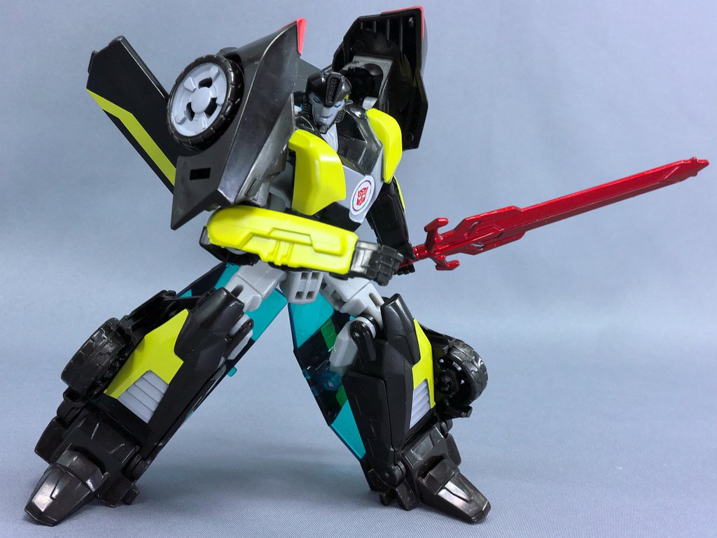 Transformers News: In-Hand Images - Takara Tomy Transformers Adventure Cybertron Satellite Black Knight Bumblebee
