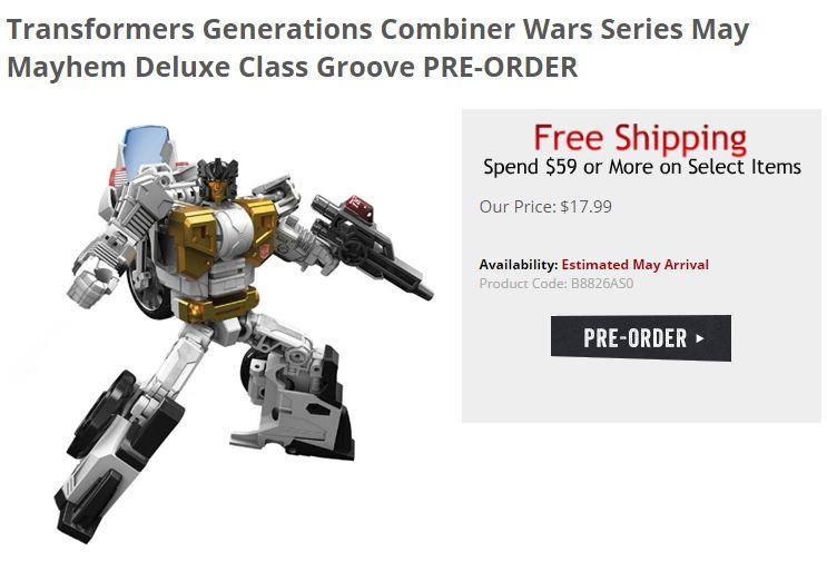 Transformers News: Transformers Combiner Wars Deluxe Groove Available in the US in May as part of May Mayhem