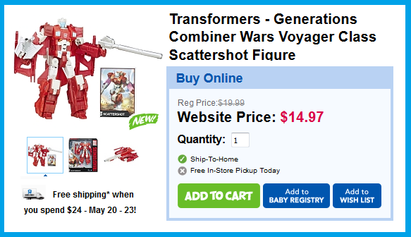 Transformers News: Transformers Combiner Wars: Skylynx, Onslaught, & Scattershot Listed At ToysRus.ca