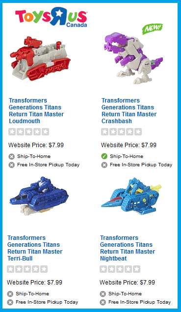 Transformers News: Transformers Titans Return: Titan Masters Up At ToysRus.ca