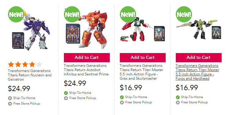 Transformers News: Transformers Titans Return Deluxes and Voyagers Available on Toysrus.com