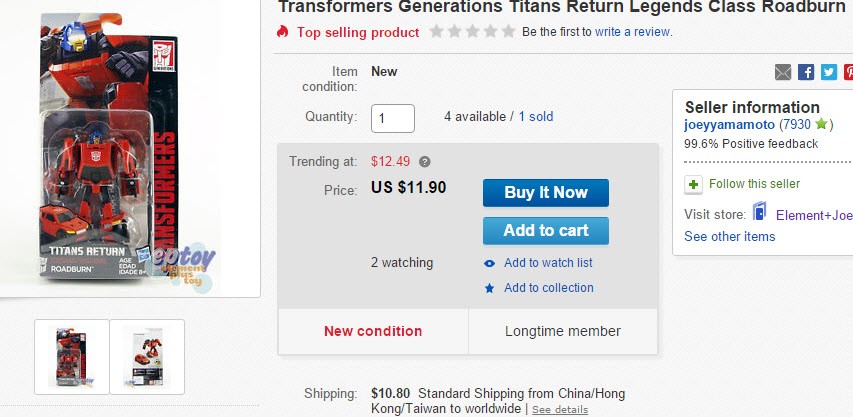 Transformers News: All Classes for Titans Return Wave 4 Available on E-bay