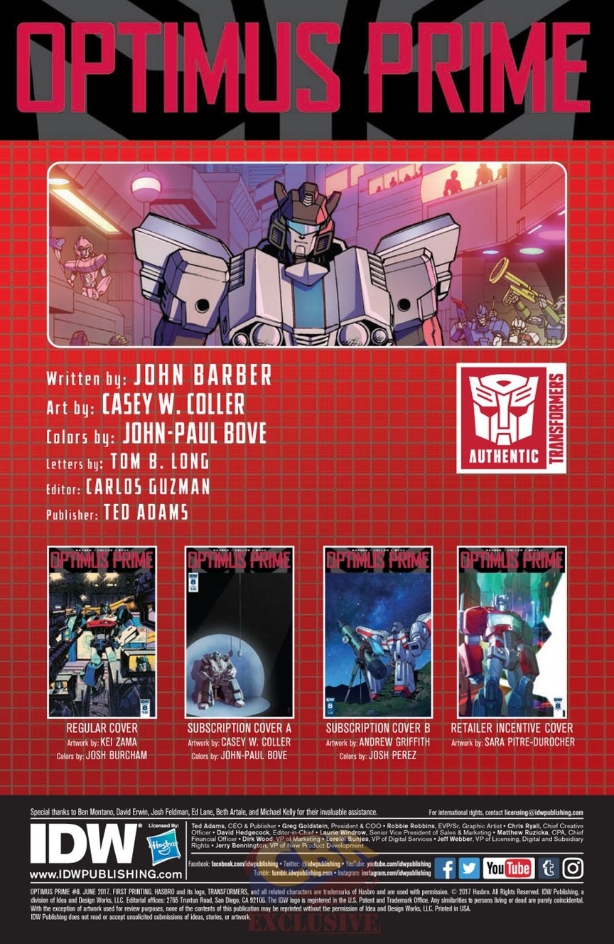 Transformers News: Full Preview for IDW Optimus Prime #8