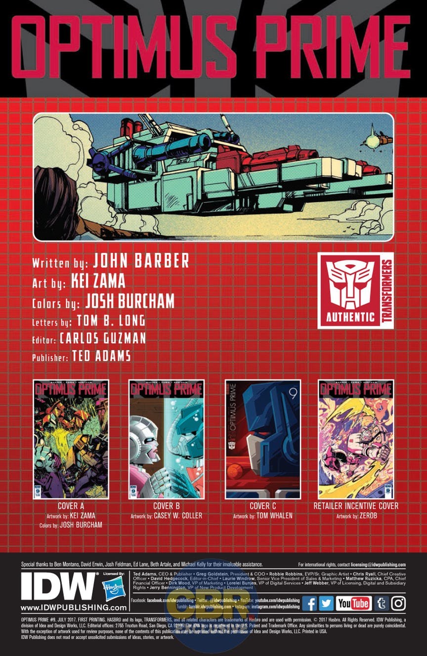 Transformers News: Full Preview of IDW Optimus Prime #9