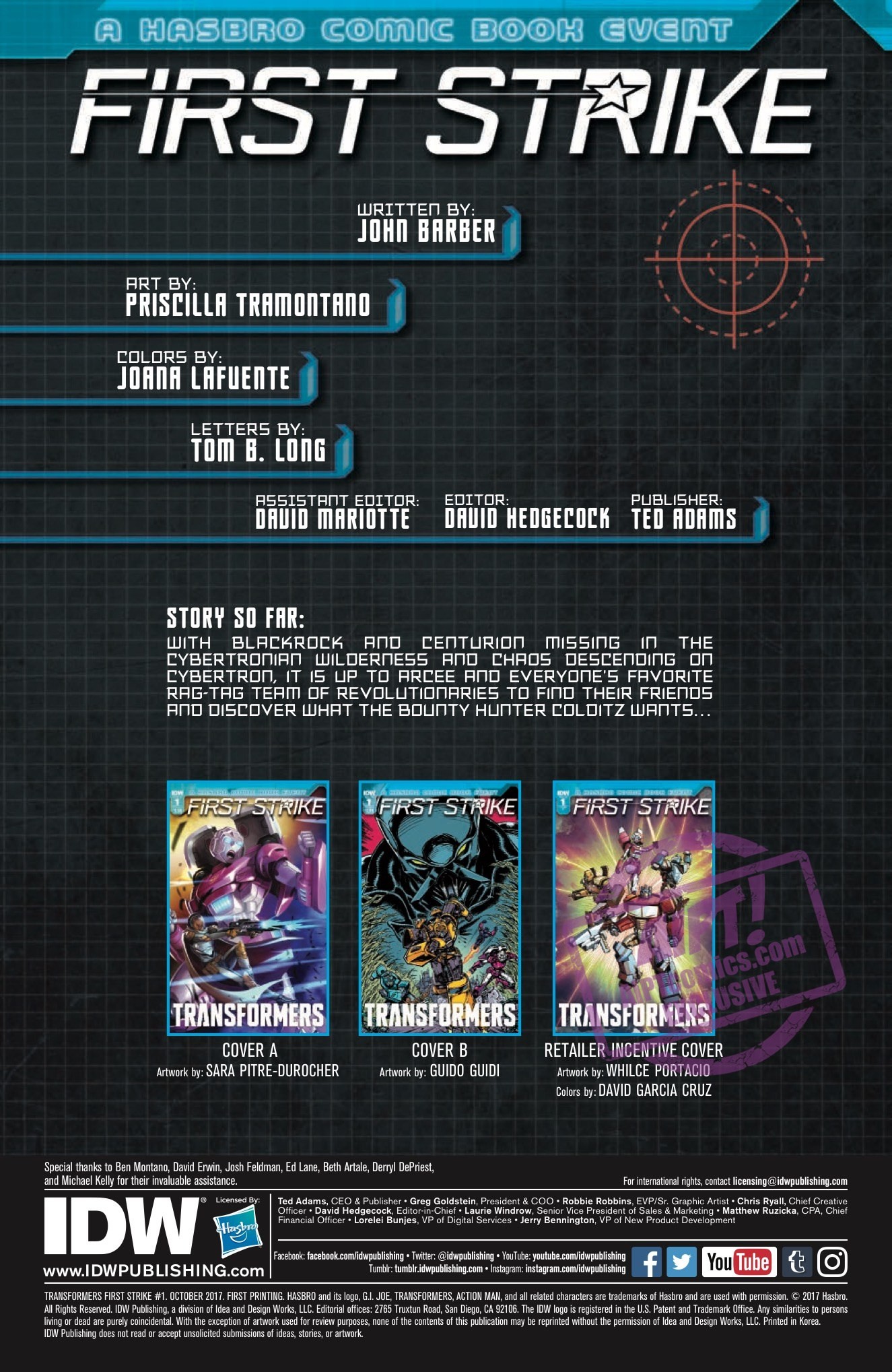 Transformers News: Full Preview for IDW Transformers: First Strike #1 #HasbroFirstStrike
