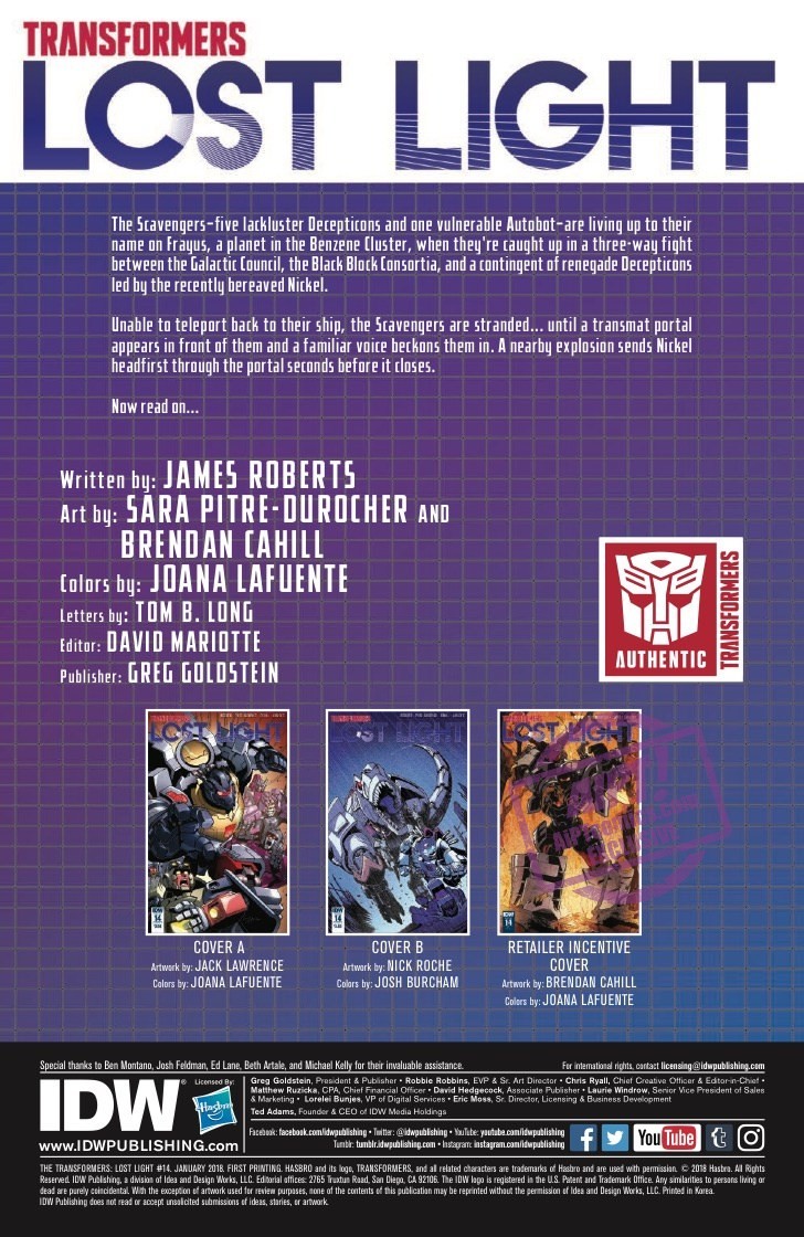 Transformers News: Full Preview for IDW Transformers: Lost Light #14