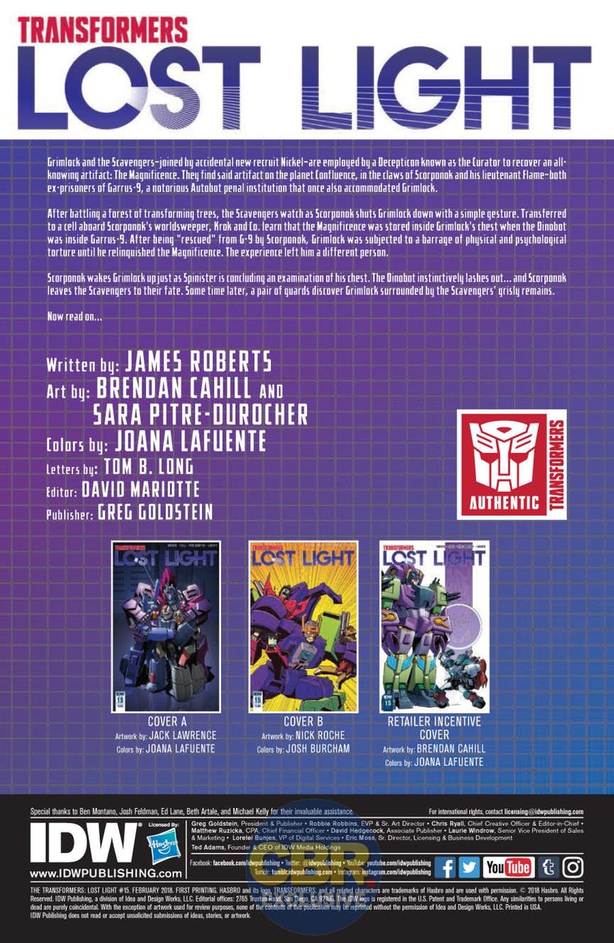 Transformers News: Full Preview for IDW Transformers: Lost Light #15
