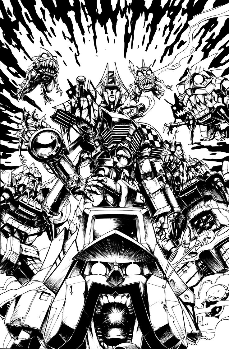 Transformers News: Cover Art and Process for IDW Transformers Optimus Prime #23 by Kei Zama & Josh Burcham