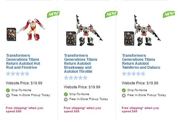 Transformers News: Titans Return Wave 4 Hitting Australia and Wave 3 Deluxes on Toysrus.ca.