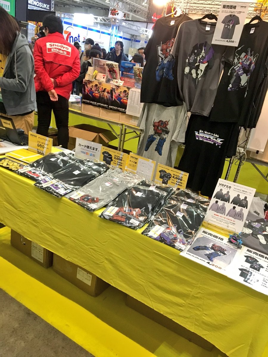 Transformers News: Verse Styles T-Shirts on Display at Tokyo Comic Con, Featuring Optimus Prime, Megatron, Shattered