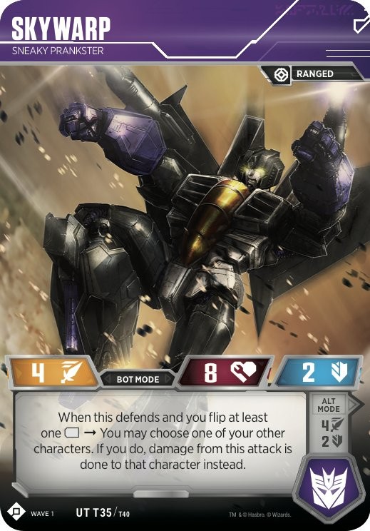 Transformers News: Prowl, Skywarp and Wheeljack revealed for the Official Transformers Trading Card Game