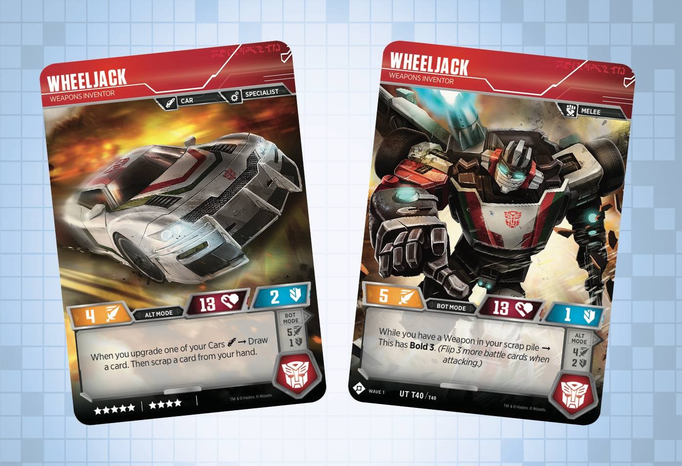 Transformers News: Prowl, Skywarp and Wheeljack revealed for the Official Transformers Trading Card Game