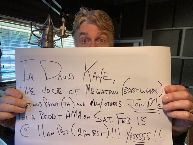 Transformers News: Transformers Voice Actor David Kaye to do an AMA (Ask Me Anything) On Reddit