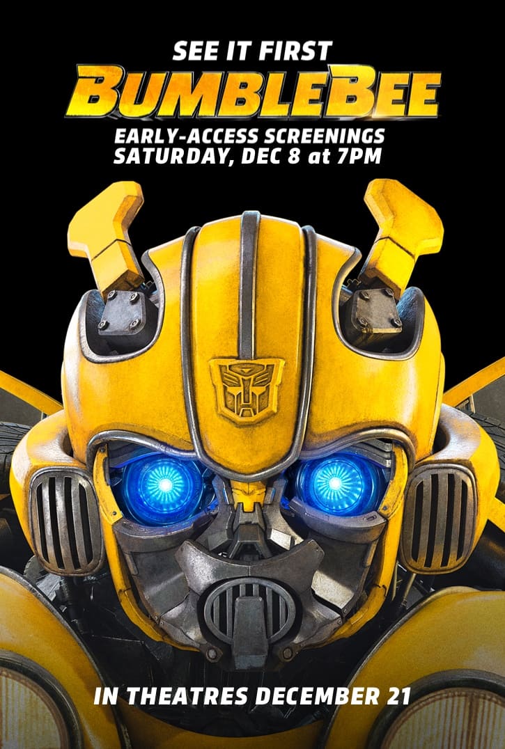 Transformers News: Early screenings of Bumblebee Movie announced via Paramount Press Release