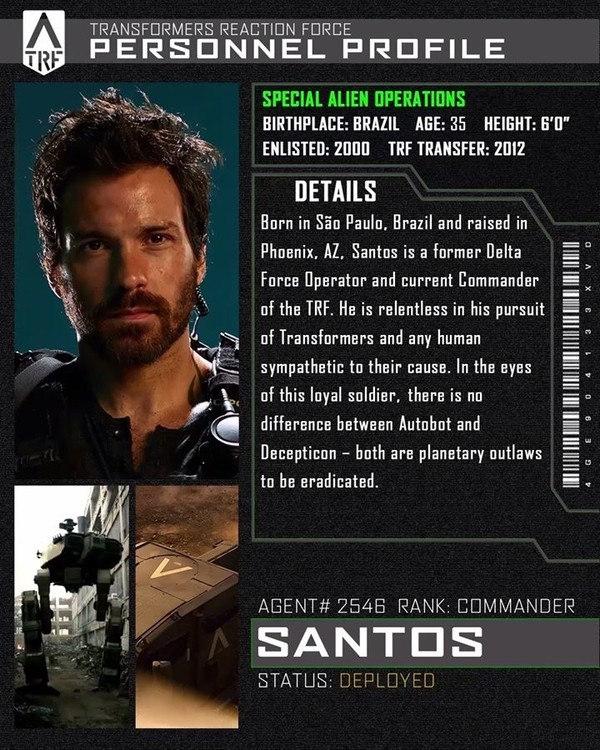 Transformers News: Character Bio for Transformers: The Last Knight Santos, TRF Commander