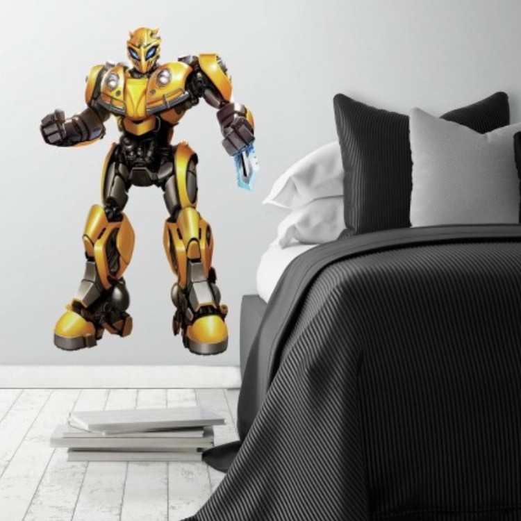 TRANSFORMERS Movie BUMBLEBEE Promo Shot Full Body Window Cling Sticker NEW