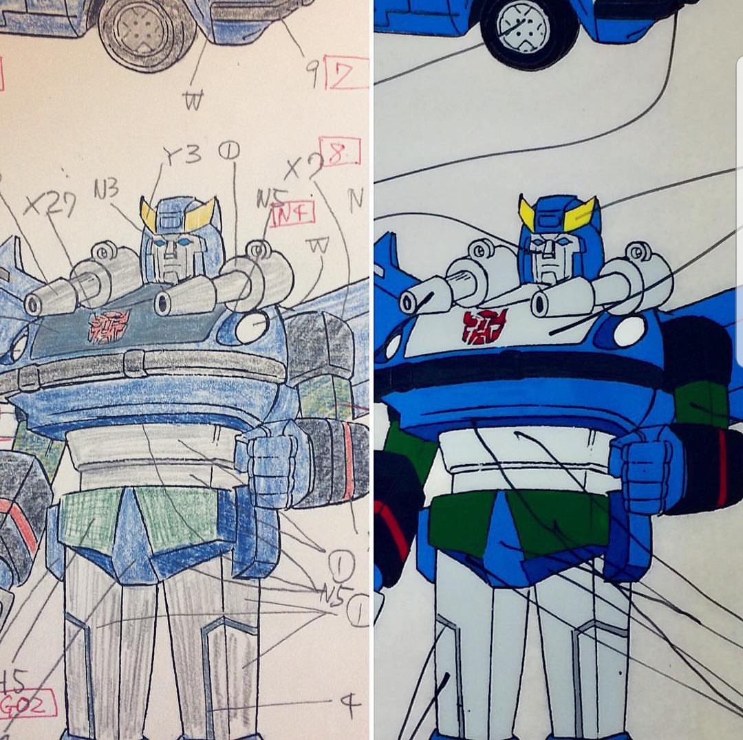 Newly Discovered Concept Art from the Generation 1 Transformers Cartoon:  Ravage, Blue Bluestreak, Mirage