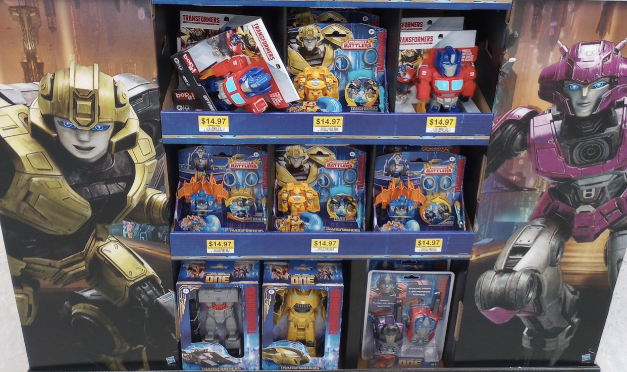 The Transformers One toy line comes to Walmart with stands and new products