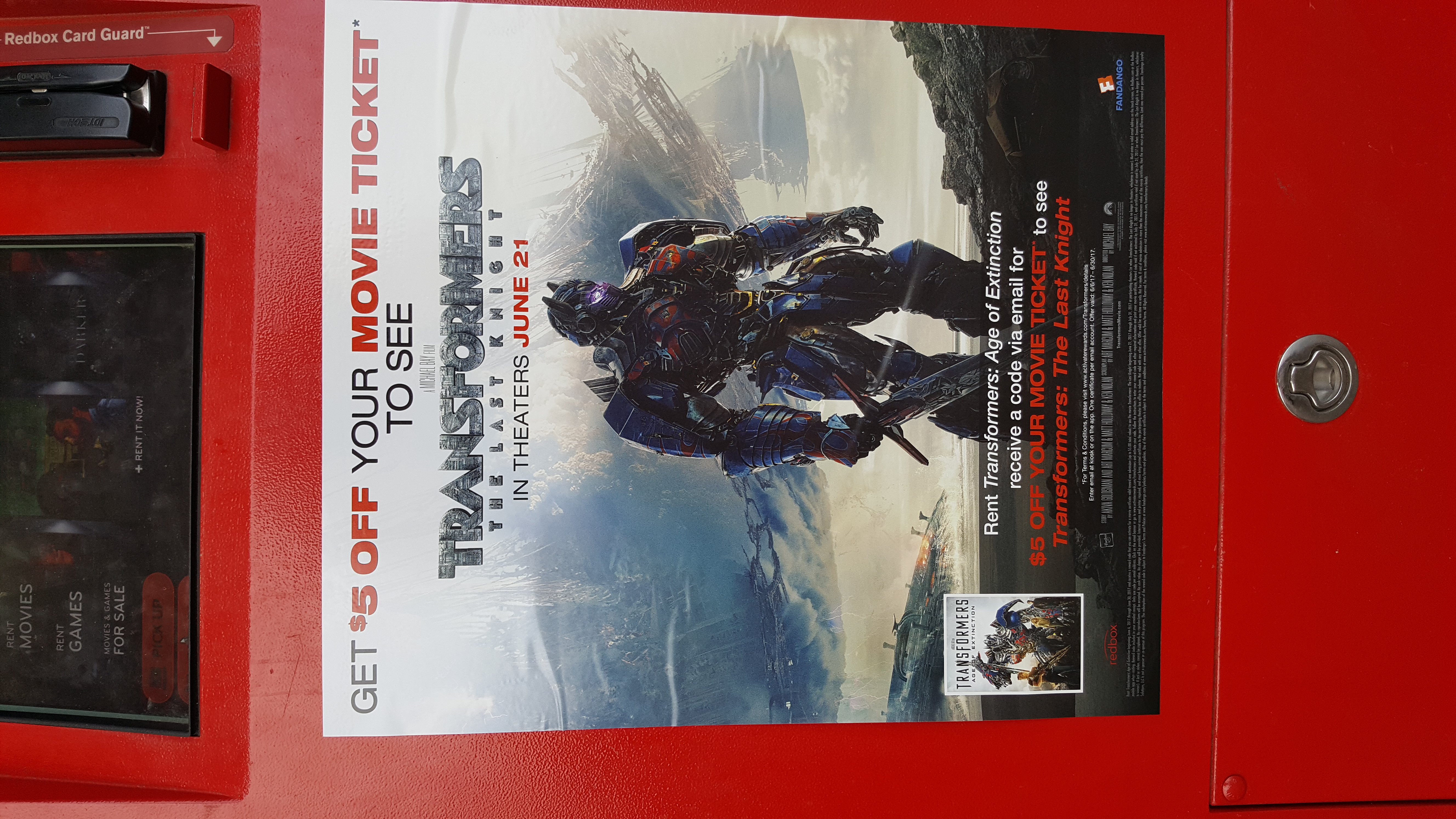 In my Redbox email (2023), they are offering Transformers: The