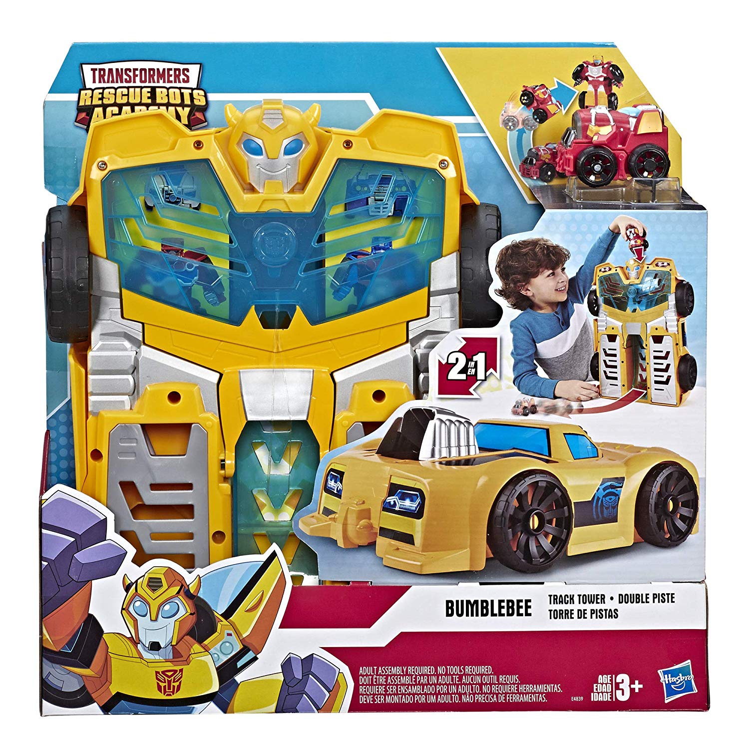 New PLAYSKOOL HEROES TRANSFORMERS RESCUE BOTS BUMBLEBEE Robot to Sports Vehicle 