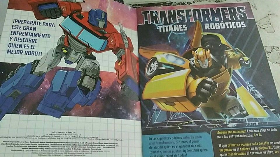 Transformers News: Transformers 'Evergreen' Activity Book Spotted in Argentina