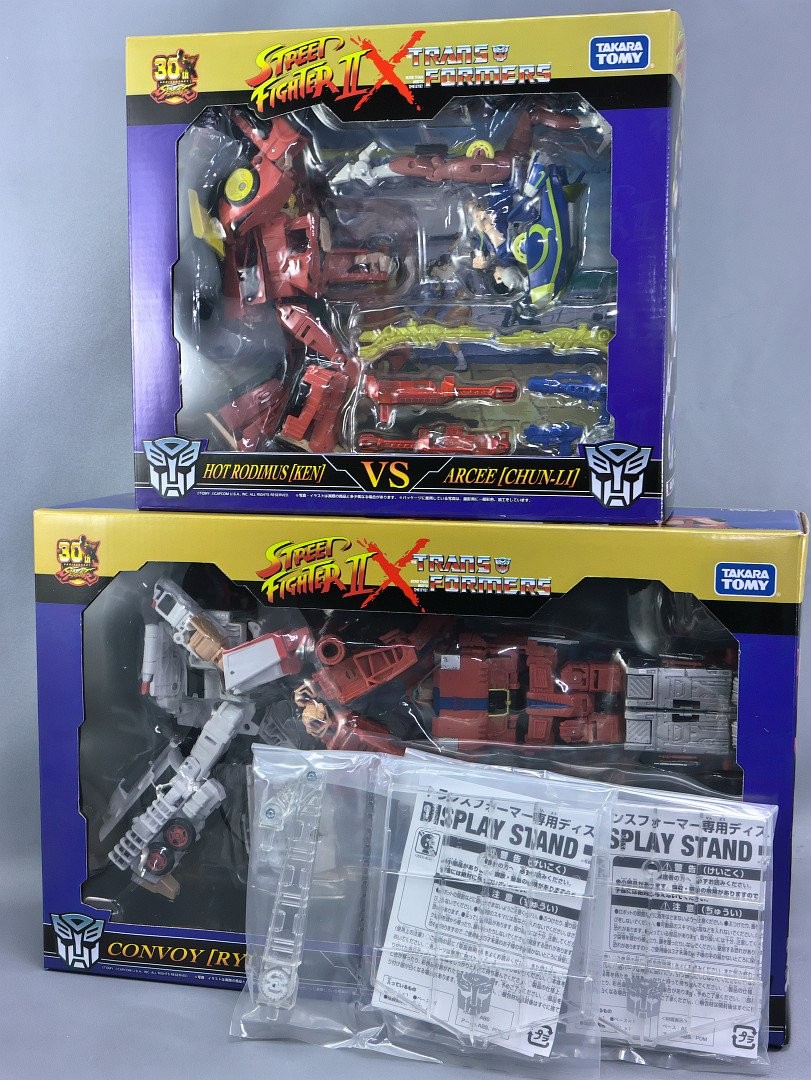 Transformers News: Transformers X Street Fighter II Figures In Hand Images! Ryu vs M. Bison, Chun-Li vs Ken