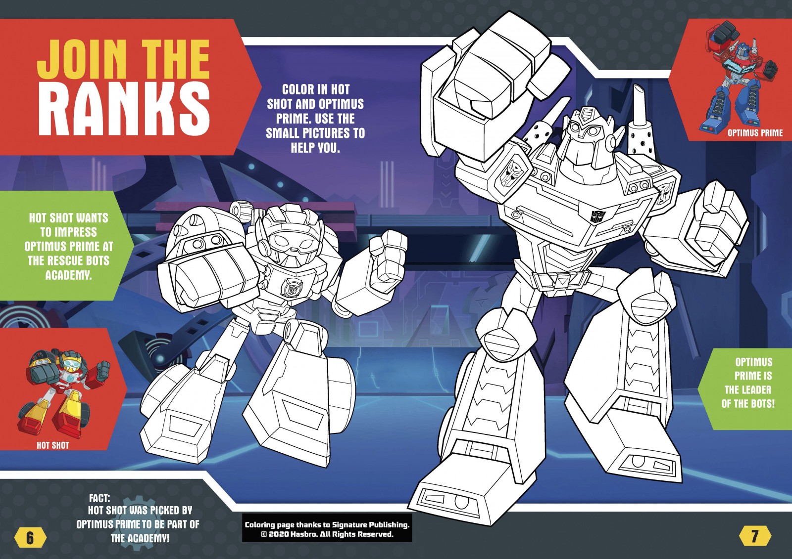 Transformers News: Hasbro Offers Free Printable Rescue Bots Academy Coloring Sheet for Kids