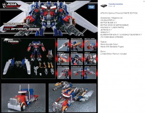 Transformers News: New Details on Accessories and Features for Asia Premium Series Ultimate Optimus  Prime APS-01U