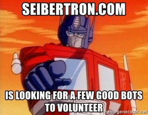 Transformers News: Seibertron Needs You!