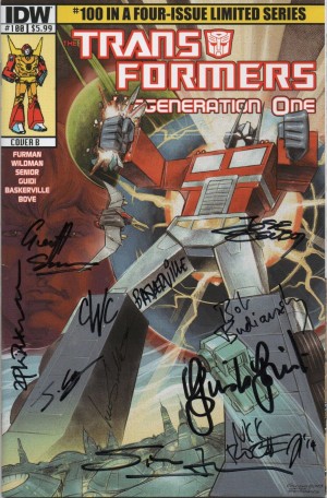 Transformers News: Charity Auction - Transformers: ReGeneration One #100 Multiple Signatures via Andrew Wildman