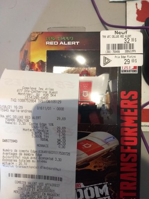 Transformers News: Kingdom Deluxe Red Alert found at Canadian Retail