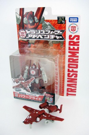 Transformers News: In package image of Takara Tomy Transformers Adventure Powerglide