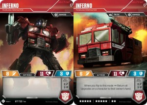 Transformers News: Inferno revealed for Wizards of the Coast's Official Transformers Trading Card Game