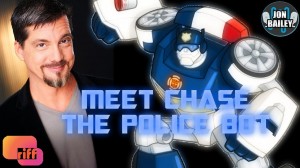 Transformers News: DC Douglas (Chase) Watches Rescue Bots with Jon Bailey