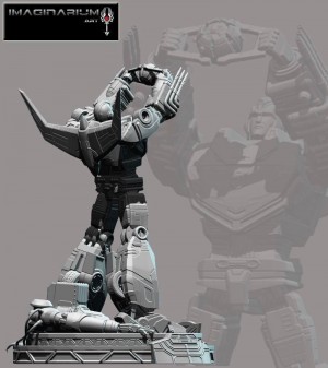 Transformers News: Imaginarium Art Rodimus Prime Statue Gray Prototype Revealed