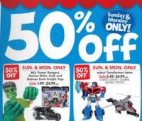 Transformers News: Labor Day Sales at Toys'R'Us. 50% Off Select Animated