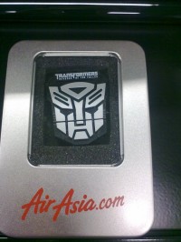 Transformers ROTF USB Drive from Air Asia