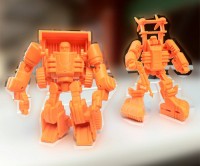 Transformers News: iGear Mini Warriors Rager and Spray Test Shots