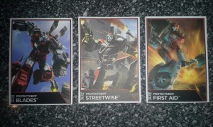 Transformers News: Images of Combiner Wars deluxe Protectobot collector cards (wave 3)