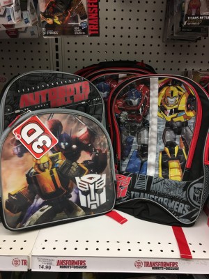 Transformers News: Transformers: Robots in Disguise, Generations, and The Last Knight Backpacks and Lunchbags found at US retail