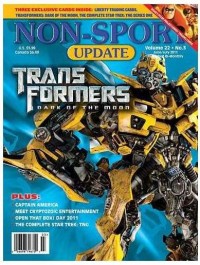 Transformers News: EnterPLAY Transformers DOTM Trading Cards Featured in the Current Issue of Non-Sports Update