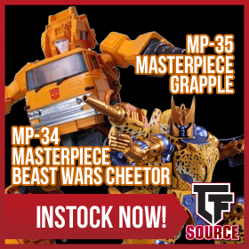 Transformers News: TFsource News! MP-34 Cheetor, MP-35 Grapple, FT Grinder, MT Contactshot, LG43 Trypticon & More!